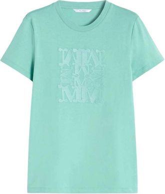 Max Mara Jugend-T-Shirt mit Monogramm-Stickerei
