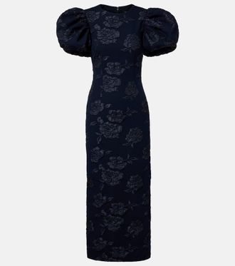 Rotate Ruby jacquard midi dress