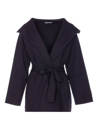 Max Mara Jas met ceintuur - Blauw