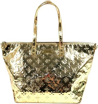 Louis Vuitton Gold Leather Shoulder Bag Tote Bag (Pre-Owned)