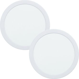 Loops 2 PACK Wall / Ceiling Flush Downlight White Round Spotlight 16.5W LED 3000K