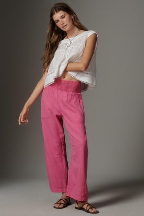 Pilcro The Reese Linen Blend Pull-On Barrel Pants by Pilcro