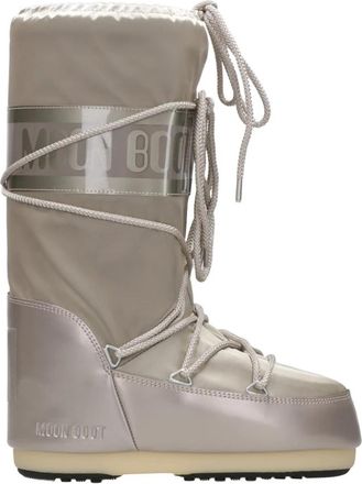 Moon Boot Grijze Waterdichte Nylon Winterlaarzen - Dames - Winterlaarzen - Grijs - 35 EU - Nylon - Schoenen