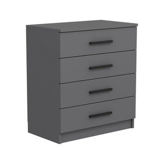Dmora Cajonera Kalmaegi, 4 Cajones, Apertura Deslizante, Cierre Deslizante, 70x79x42h Cm Gris Ceniza