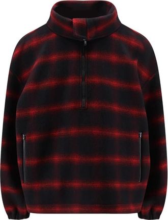 Balenciaga Half-zip Woljas - Heren - Fleece jassen - Rood - M - Wol - Fitness