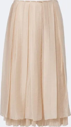 Vince Layered pleated midi skirt