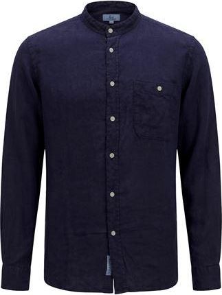 Woolrich BAND COLLAR LINEN SHIRT