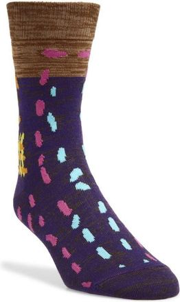 Waste Yarn Project x Celia Pym One of a Kind Crew Socks in White/purple/yellow/blue Multi at Nordstrom, Size 37-40