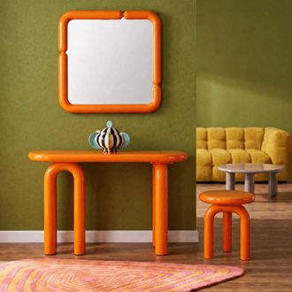 Kare Design Consola naranja 120 x 80 cm de MDF