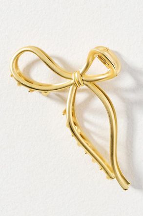 The Hair Edit Gilded Bow Hair Claw Clip