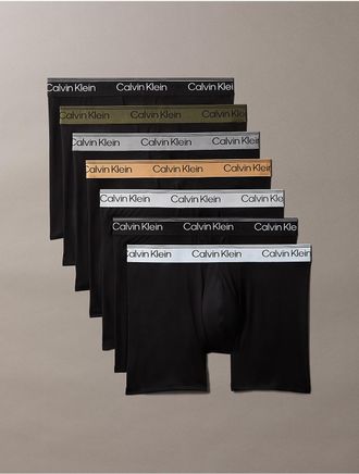 Calvin Klein Mens Microfiber Stretch 7-Pack Boxer Brief - Black - XL