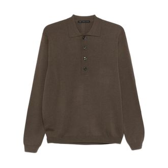 low brand Truien & Vesten, Heren, Bruin, L, Wol, Rondgebreide trui