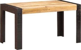 vidaXL Vidaxl - Mesa De Comedor Madera Maciza De Mango En Bruto 140x70x76 Cm