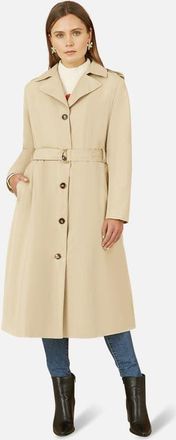 Yumi Collared Neck Belted Trench Coat in Brown at Nordstrom, Size 10
