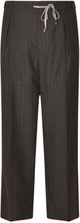Maison Margiela Pinstripe Wool Drawstring Trousers