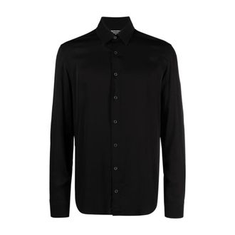 Patrizia Pepe Heren, Overhemden, Zwart, Maat: XL Viscose