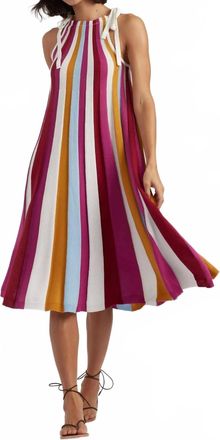Chinti and Parker Rainbow Swing Dress In Multicolor