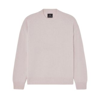 Anine Bing Round-neck Knitwear, female, Pink, Size: XS Lee Crew Sweater