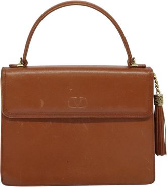 Valentino Garavani Vsling Brown Leather Handbag (Pre-Owned)