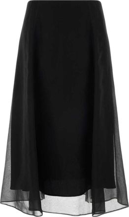Brunello Cucinelli Black silk skirt