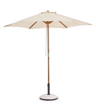 Outdoor Living Sombrilla de madera natural y dosel de 2,5 m