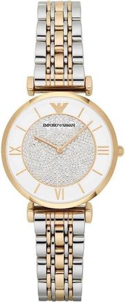 Emporio Armani AR2076 Dames Two-Tone RVS Chronograaf Horloge 32mm
