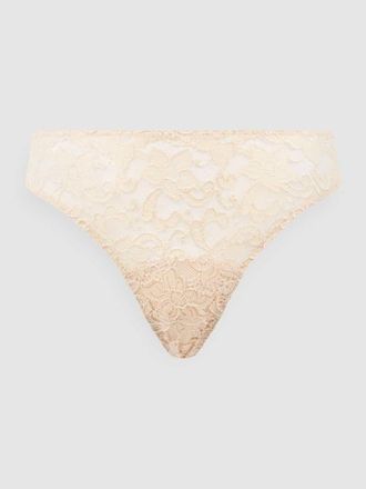 Hanro String aus Spitze Modell Moments in Beige, Gr&ouml;&szlig;e S