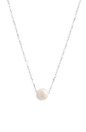 Set & Stones Charlize Freshwater Pearl Necklace in Sterling Silver at Nordstrom, Size 16