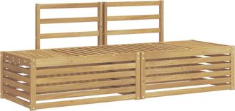 vidaXL Conjunto De Sof&aacute;s De Exterior 3 Pieza Blanco 182,5 X 63 X 73 Cm Vidaxl
