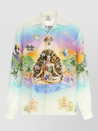 Casablanca linen printed shirt