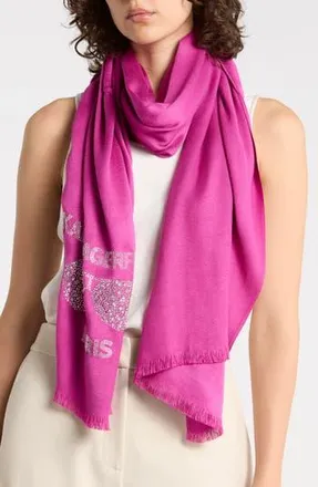 Karl Lagerfeld Krystal Sunglasses Pashmina in Fushcia at Nordstrom Rack