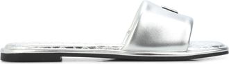 DKNY Dames/Dames Bunnie Platte Sliders (Zilver)