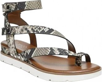 Franco Sarto Womens Daven Sport Bottom Sandal In Snake Print