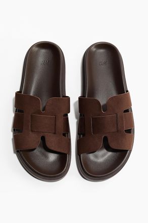H&M Pantoletten - Dunkelbraun