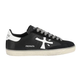Premiata Steven 5439 - Heren - Sneakers - Zwart - 40 EU - Leer - Schoenen