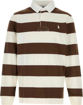Polo Ralph Lauren Iconische Rugby Shirt - Heren - Polos - Bruin - M - Katoen - Tops