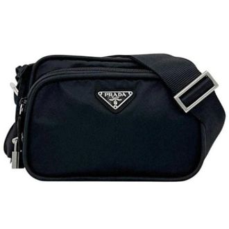 Prada Pre-owned Vintage Nylon Shoulder Bag - Dames - Pre-owned - Zwart - Maat: ONE Size Nylon
