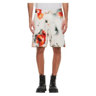 Alexander McQueen Casual Shorts, male, Multicolor, L, Obscure Flower Cotton Shorts