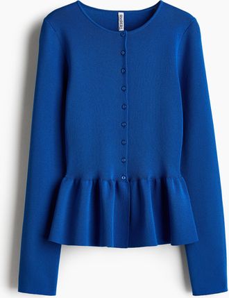 H&M Cardigan mit Peplum - Blue