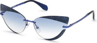 adidas OR0016 90W Womens Sunglasses Blue Size 64