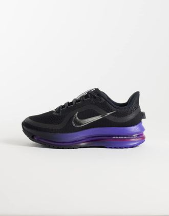 Nike Nike Corsa Pegasus Premium sneakers nere e argento metallizzato-Nero