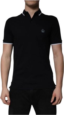 Dolce & Gabbana Heren, Tops, Zwart, Maat: XS Katoen
