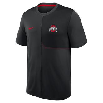 Nike Ohio State Sideline Coach Nike Mens Dri-FIT College Top in Black | 03B2053YOH-GQK