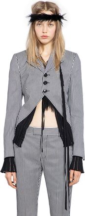 Ann Demeulemeester Lune Open Front Fitted Jacket