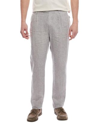 Onia Linen Tapered Pleated Trouser