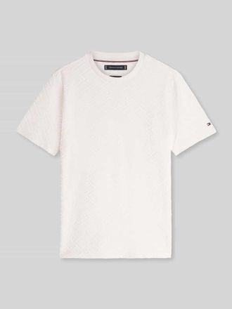 Tommy Hilfiger Regular Fit T-Shirts aus reiner Baumwolle in Offwhite, Gr&ouml;&szlig;e XXL
