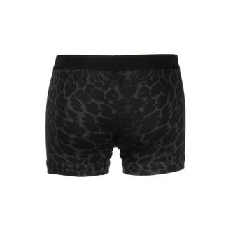 Tom Ford Leopard-Print Logo Waistband Boxers - Black