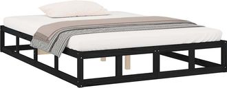 vidaXL Vidaxl - Estructura De Cama De Madera Maciza Negra Super King 180x200 Cm