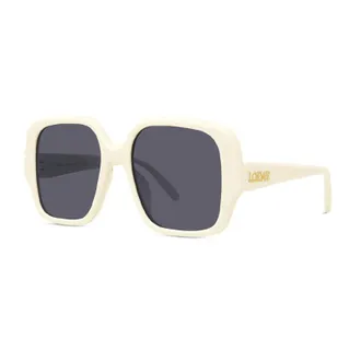 Loewe LW40134U25A Square Full Rim Sunglasses - Ivory