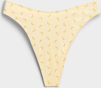 Miiyu Womens Solid high-cut essential thong Organic cotton